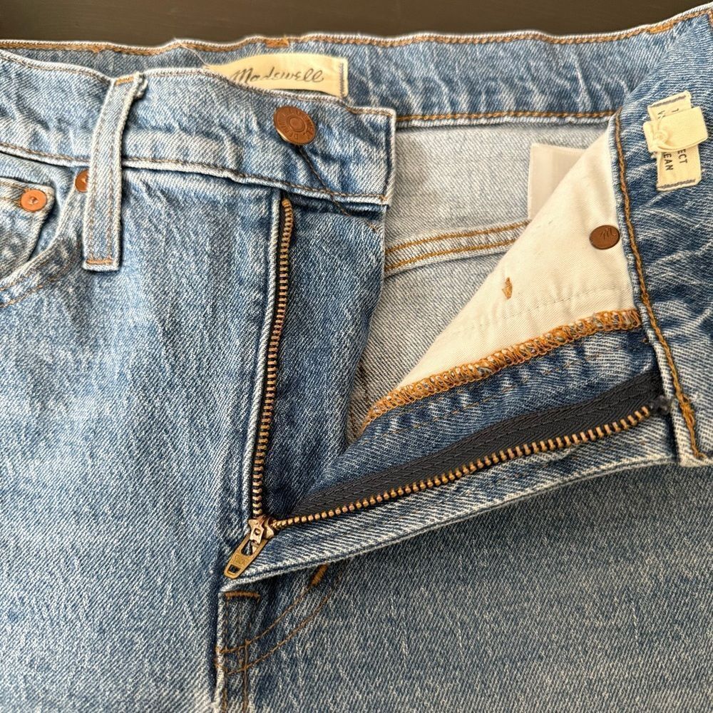 Madewell The Perfect Vintage Jeans Womens 25 Blue Straight Leg Denim Stretch - Picture 7 of 13